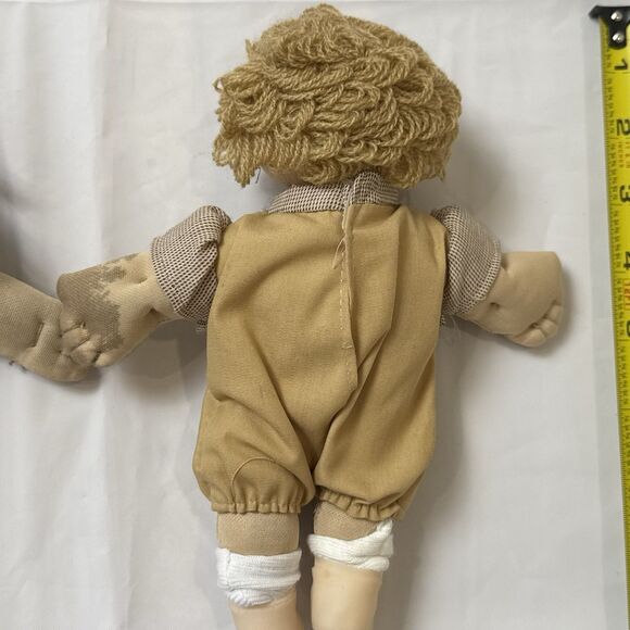 VINTAGE CABBAGE PATCH KIDS Boy DOLL BROWN HAIR BROWN EYES With SHOES - Picture 9 of 10